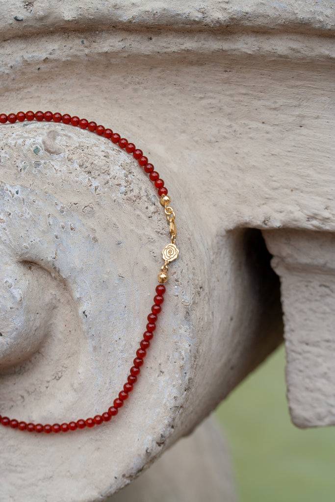 JUKSEREI ROSE CARNELIAN NECKLACE Sonderangebot der Fabrik
