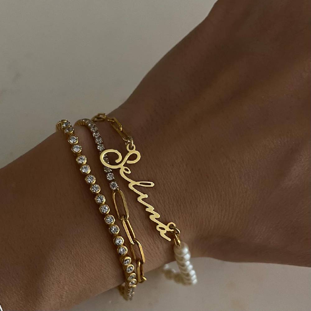 Kardelen Chic ID Armband - 925 SILBER Große Rabatte