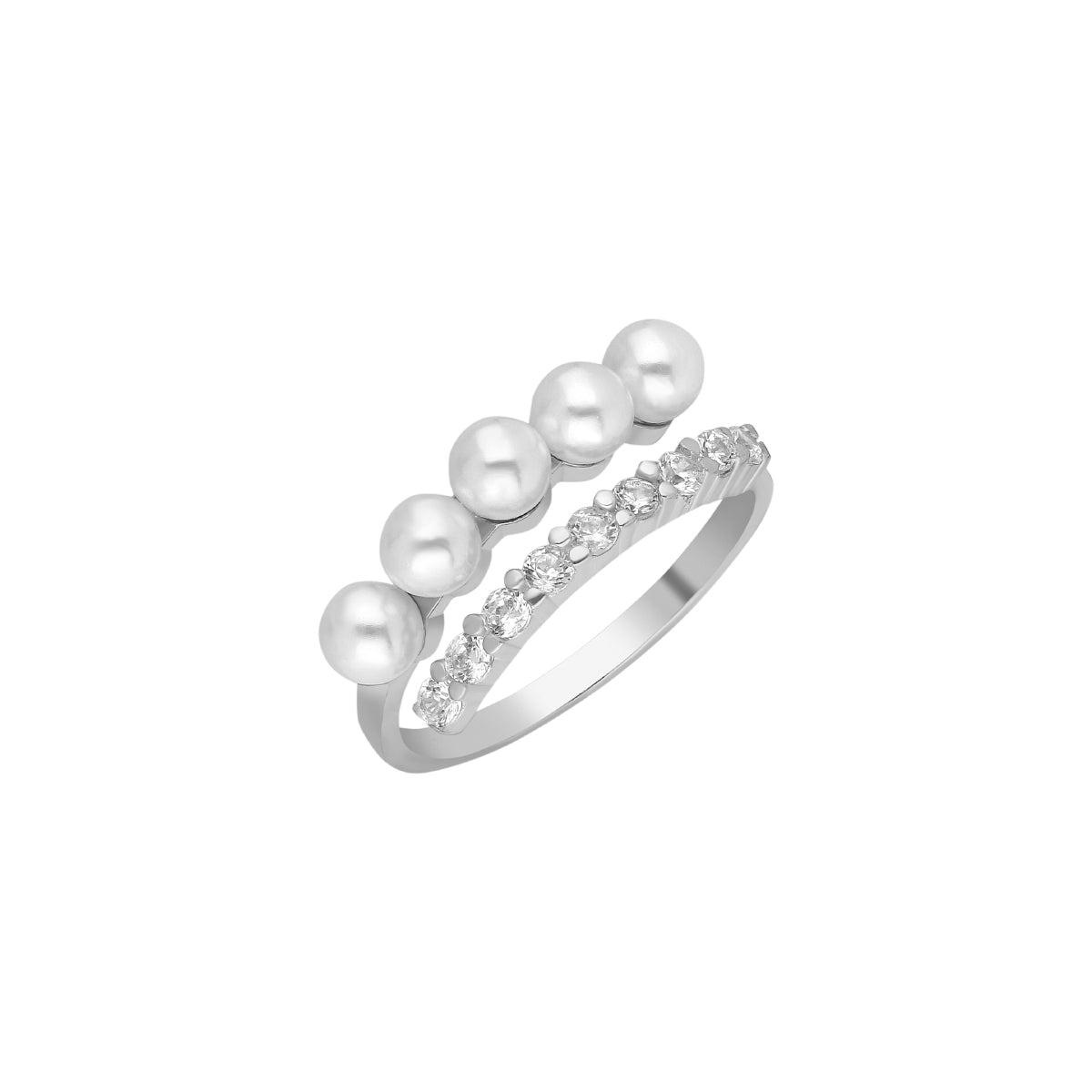 Kardelen Pointed Pearl Zirconia Ring - 925 SILBER Tägliche Deals