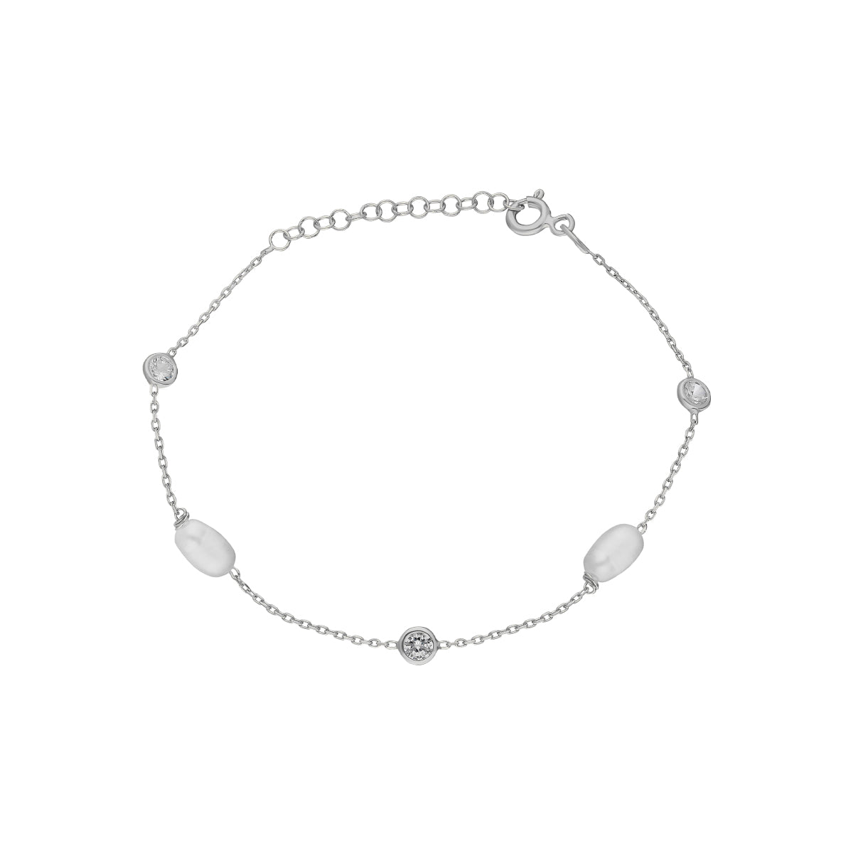 Kardelen Stein Armkette mit Perlen - 925 SILBER Tiefpreis