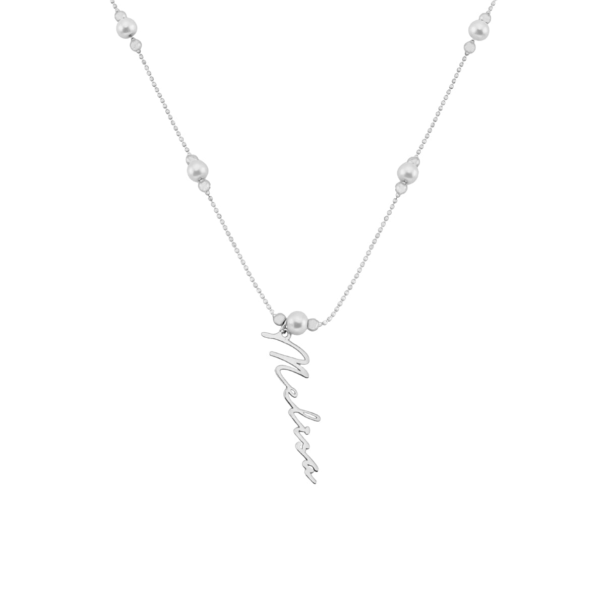 Kardelen Pearl Signatur Namenskette - 925 SILBER Begrenzte Freigabe