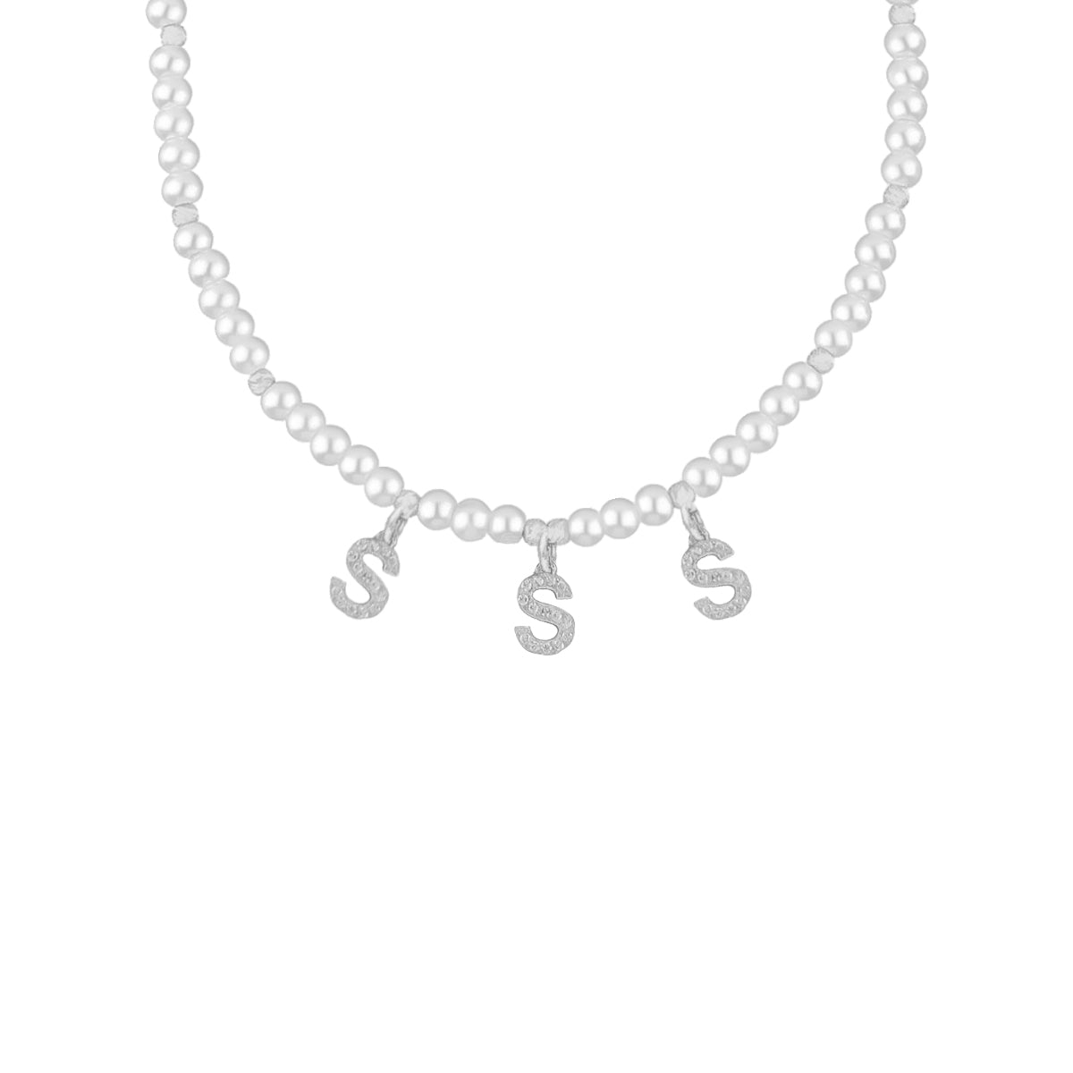 Kardelen Pearl Vibes Zirkonia Buchstaben Namenskette - 925 SILBER Neueste Stile