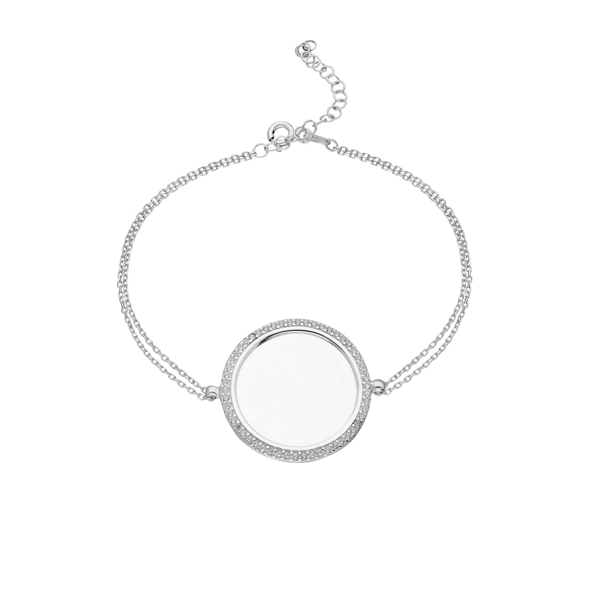 Kardelen Zirkonia Plättchen Gravurarmband - 925 SILBER Letzte 2 Tage