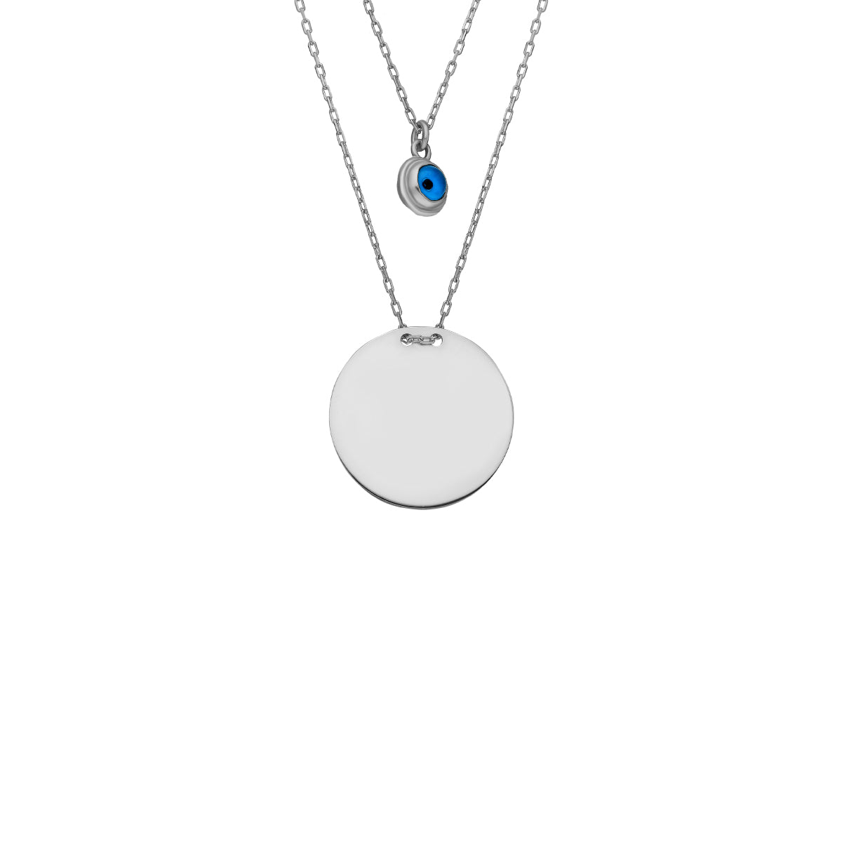 Kardelen Plättchen Gravurkette Nazar Kombi - 925 SILBER Nur für heute