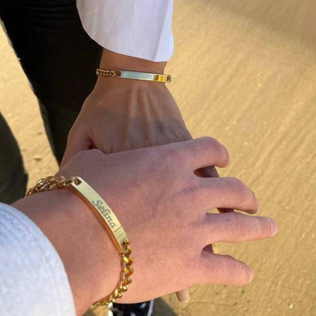Kardelen ID-PARTNERARMBAND MIT GRAVUR Sonderangebot der Fabrik