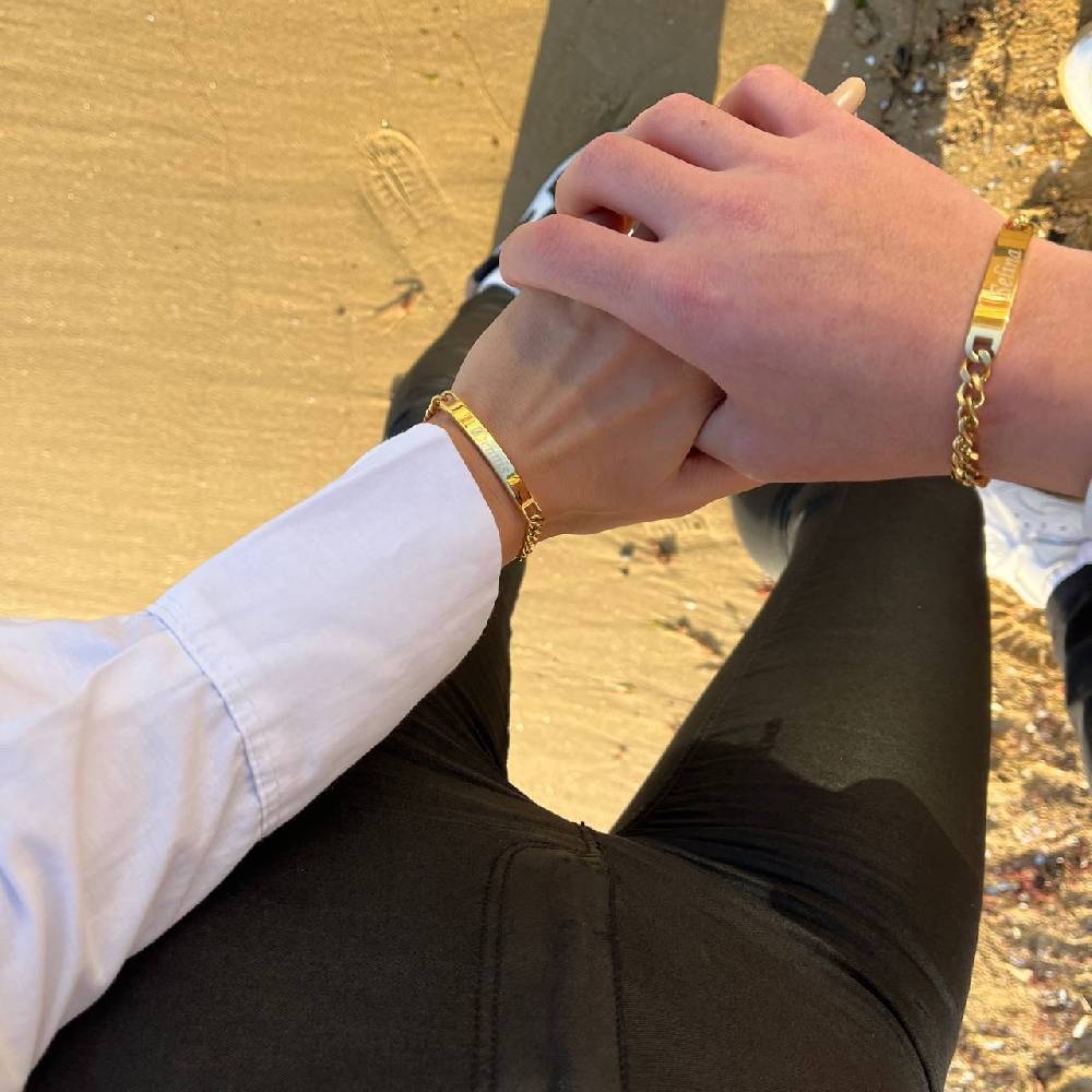 Kardelen ID-PARTNERARMBAND MIT GRAVUR Sonderangebot der Fabrik