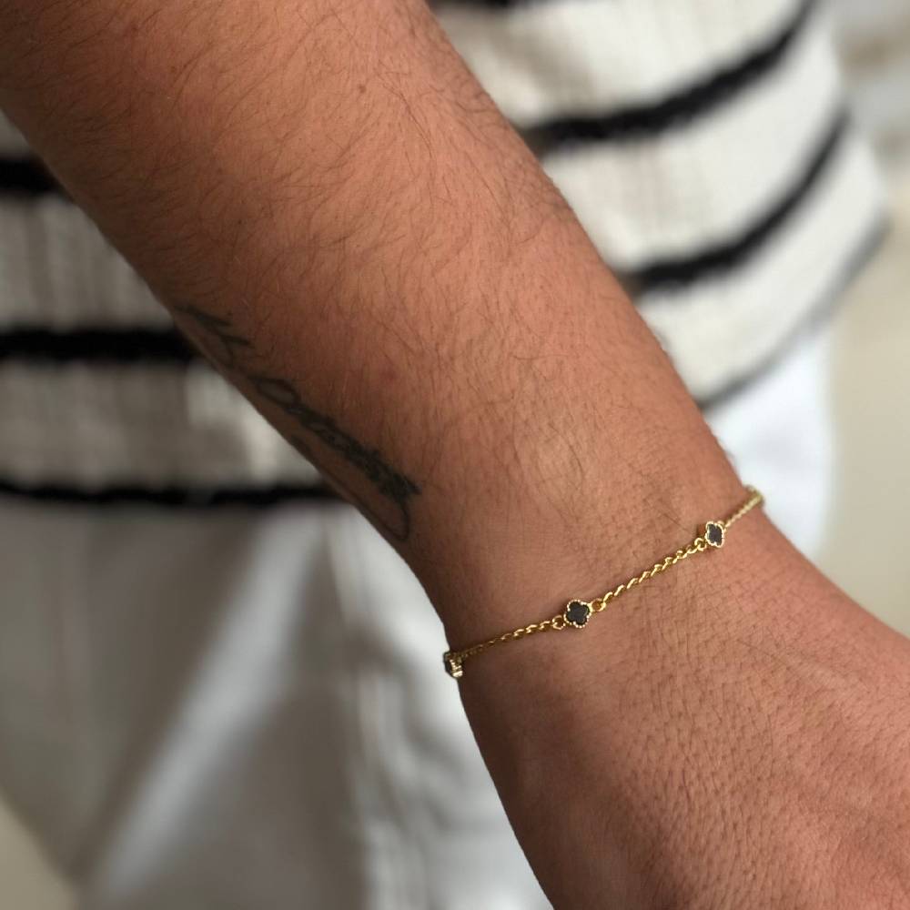 Kardelen MINIMAL KLEE GOURMET ARMKETTE - 925 SILBER 50% Rabatt für begrenzte Zeit