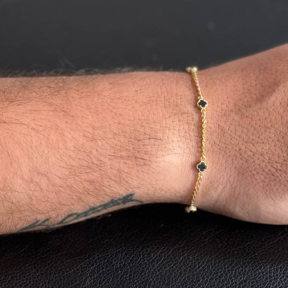 Kardelen MINIMAL KLEE GOURMET ARMKETTE - 925 SILBER 50% Rabatt für begrenzte Zeit