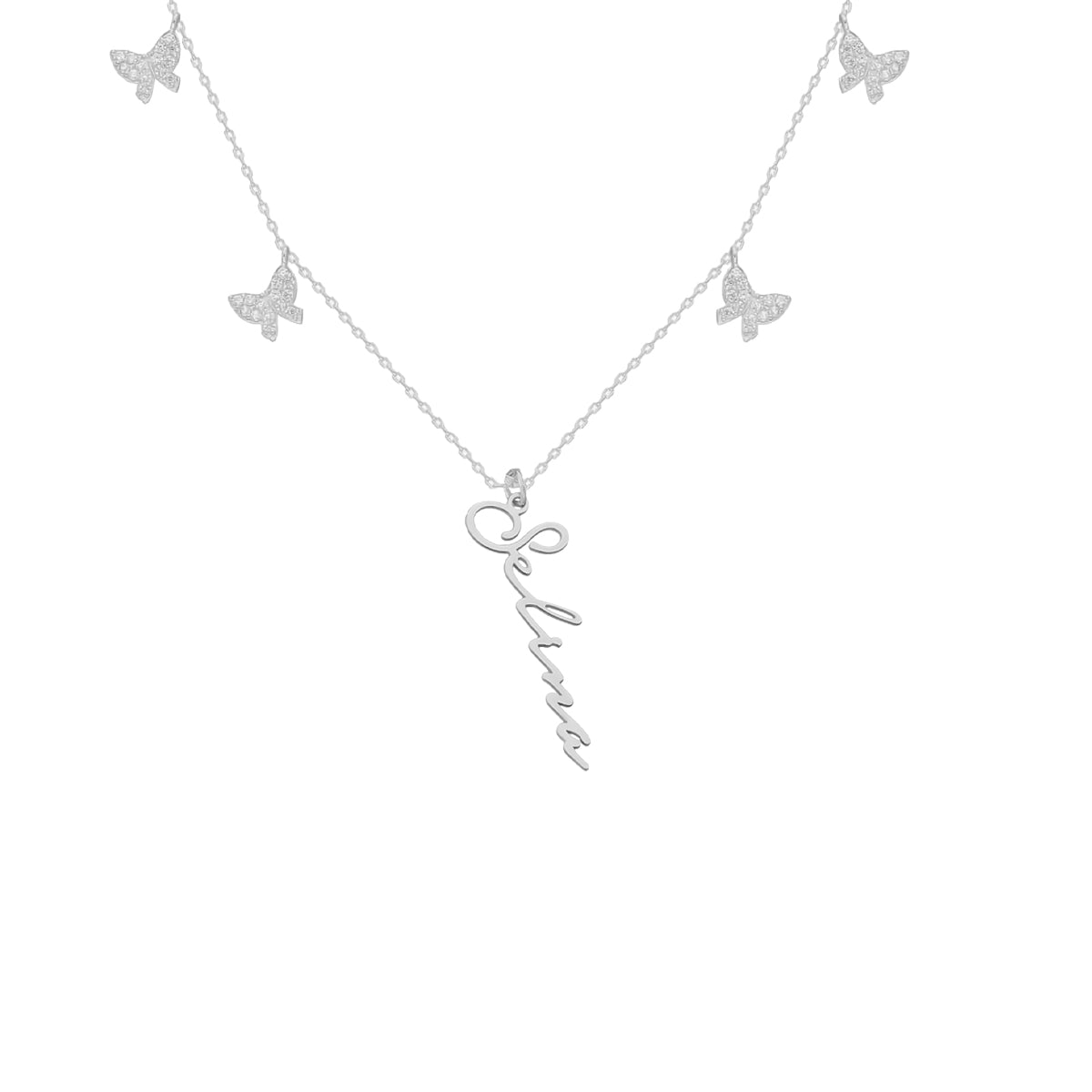 Kardelen Butterfly x Signatur Kette - 925 SILBER Online Shopping