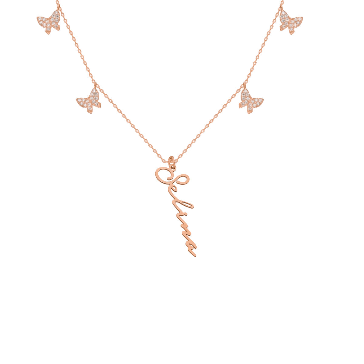 Kardelen Butterfly x Signatur Kette - 925 SILBER Online Shopping