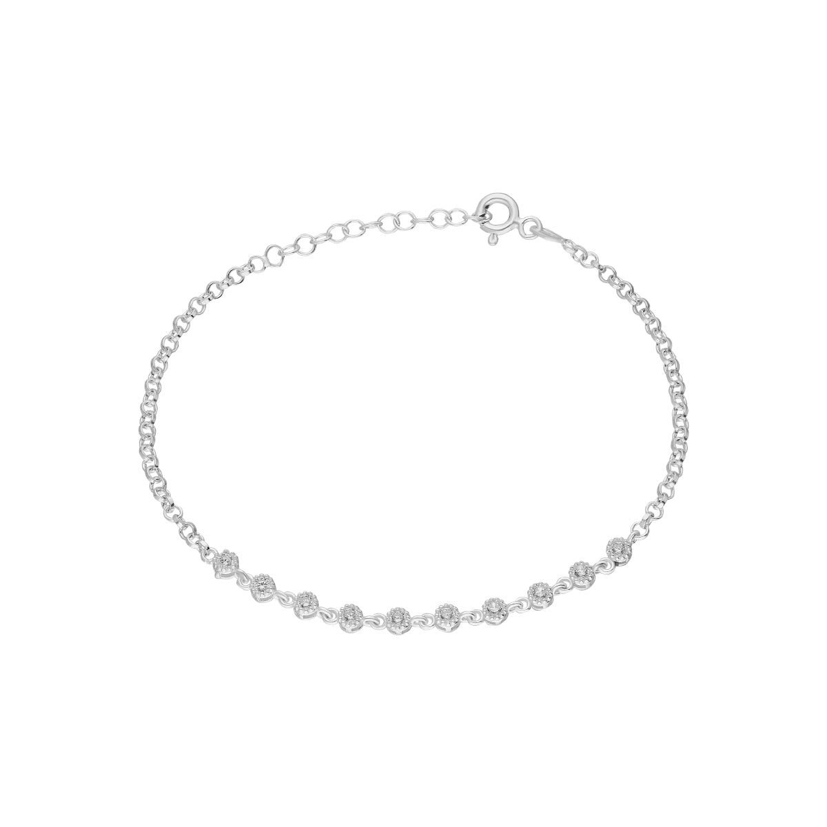 Kardelen Voll Stein Armkette - 925 SILBER Preisnachlass