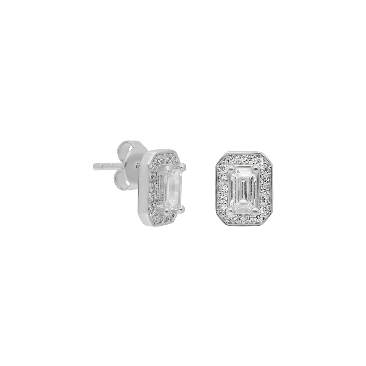 Kardelen Baguette Ohrring - 925 SILBER Valentinstagsangebot