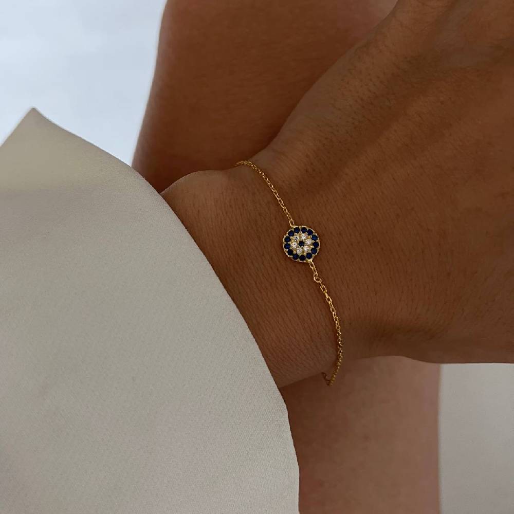 Kardelen Mini Nazar Zirkonia Armkette - 925 SILBER Exklusive Angebote