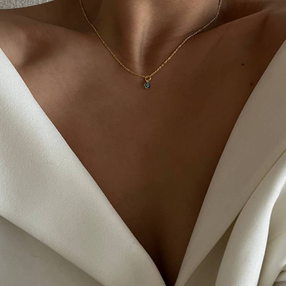 Kardelen Minimal Nazar Halskette - 925 SILBER Blitzangebot