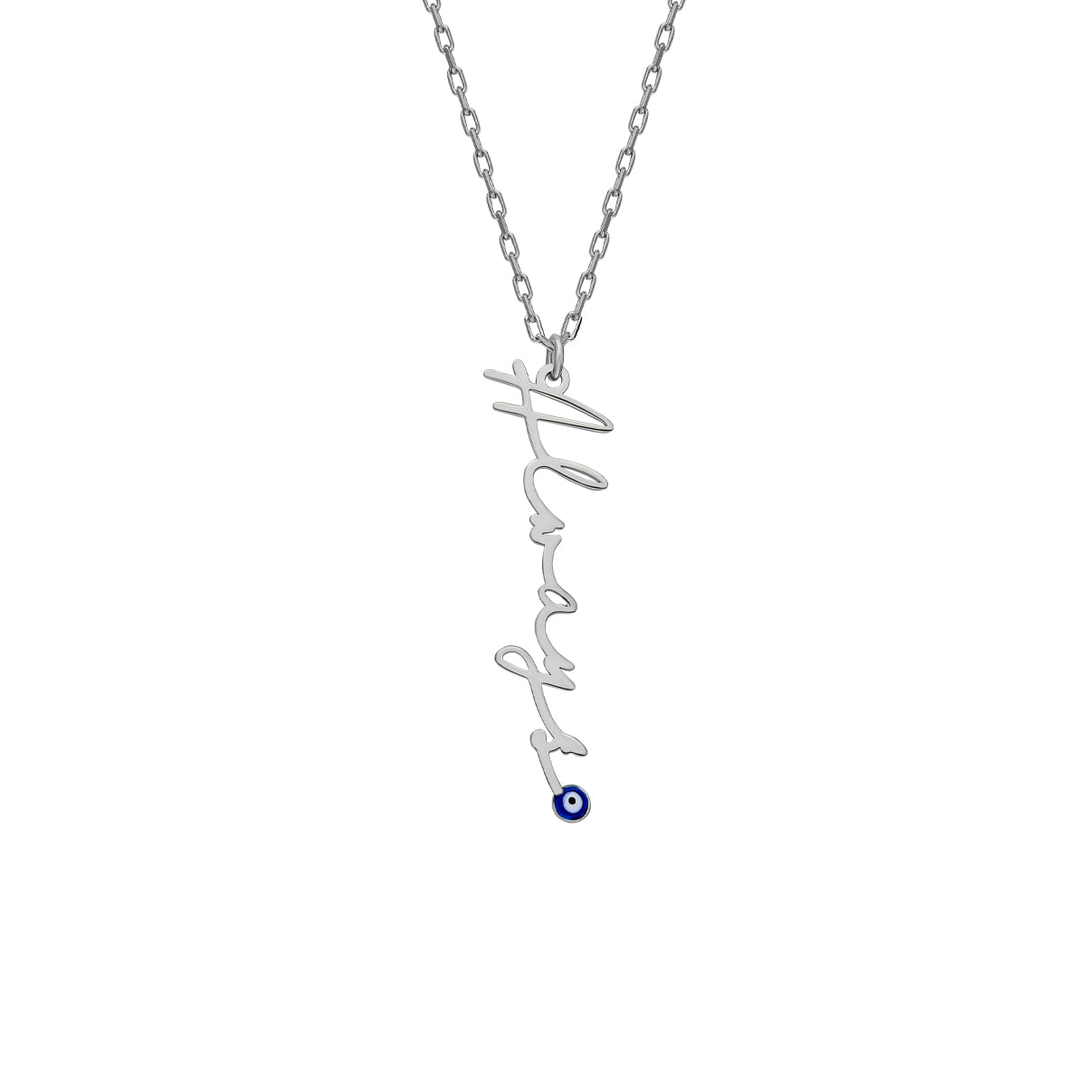 Kardelen Signaturkette mit Nazarauge - 925 SILBER Große Rabatte