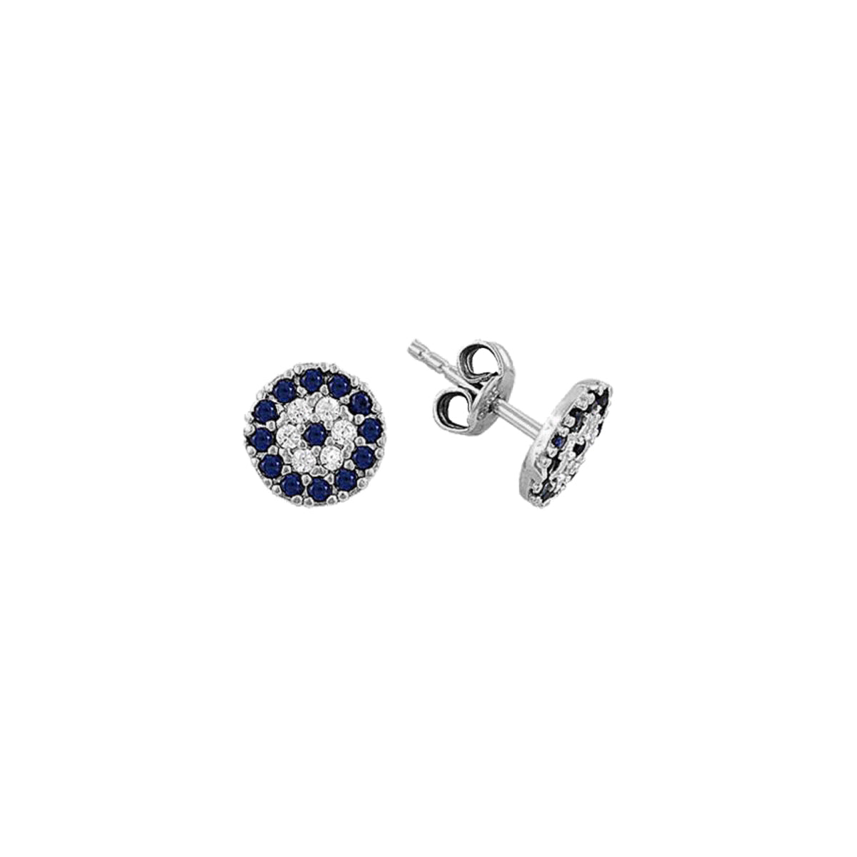 Kardelen Round Nazar Eye Stud Ohrring - 925 SILBER Bestseller