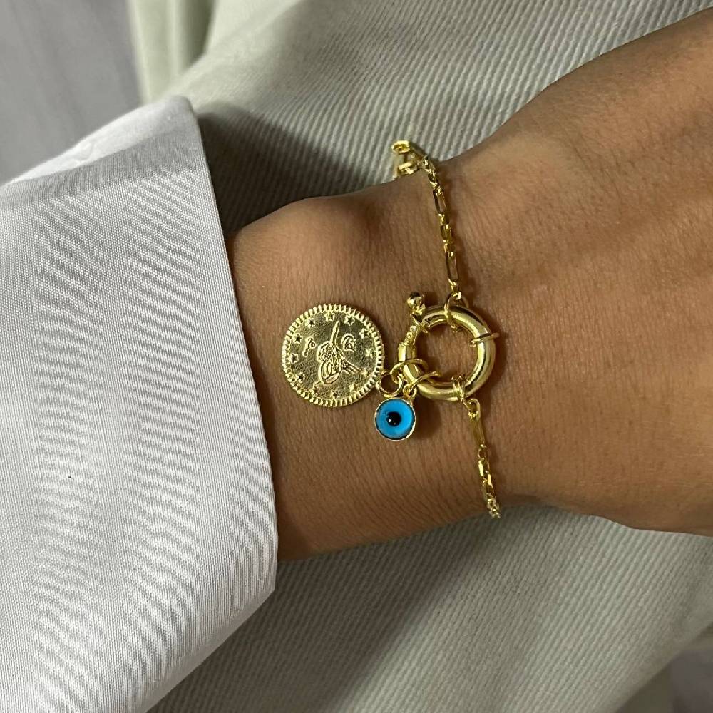Kardelen Ceyrek Nazar Armband - 925 SILBER Letzte 3 Tage