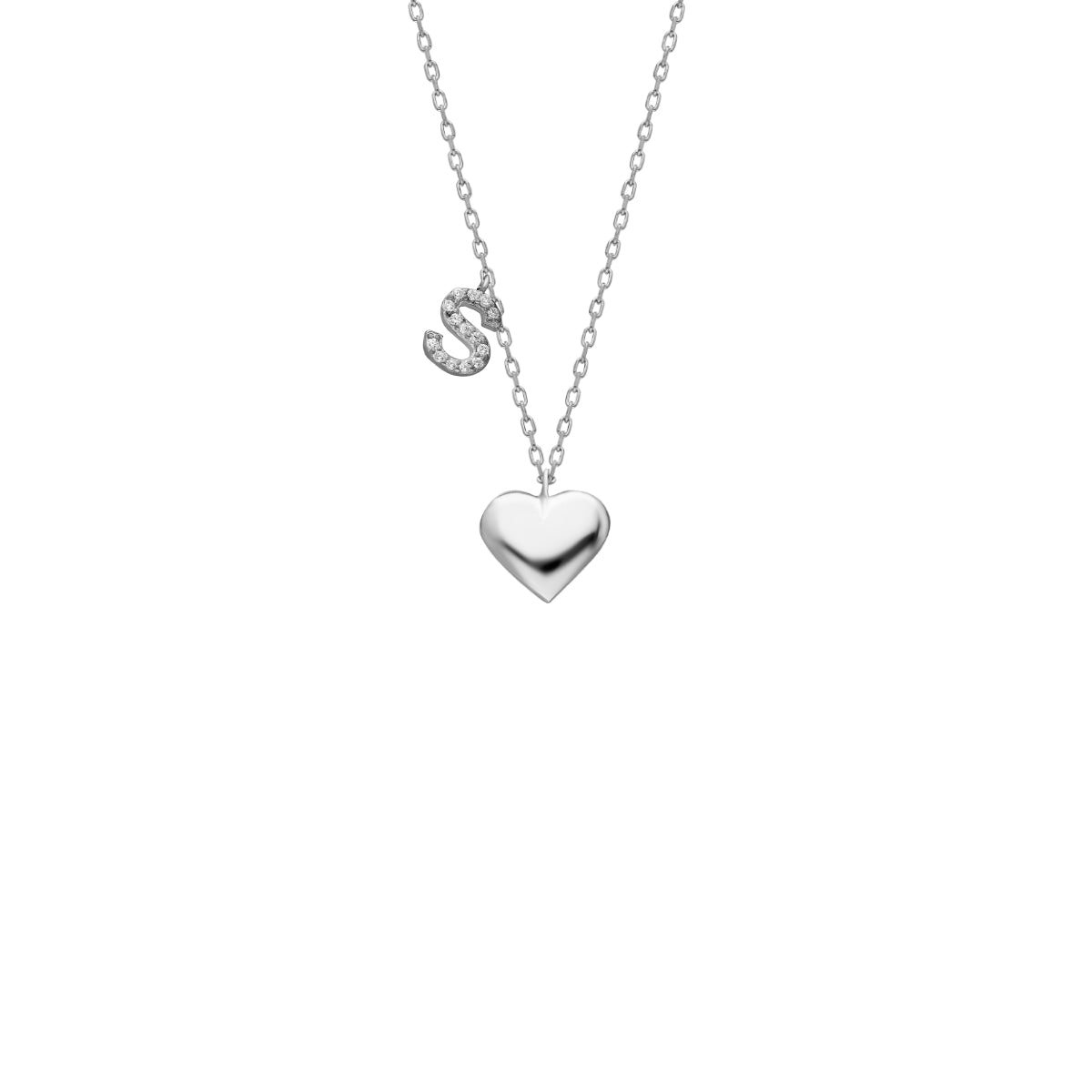 Kardelen Herz Kette mit Wunschbuchstabe - 925 SILBER Black Friday Preise