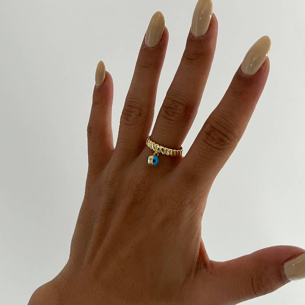 Kardelen Burma Nazar Ring - 925 SILBER zollfrei