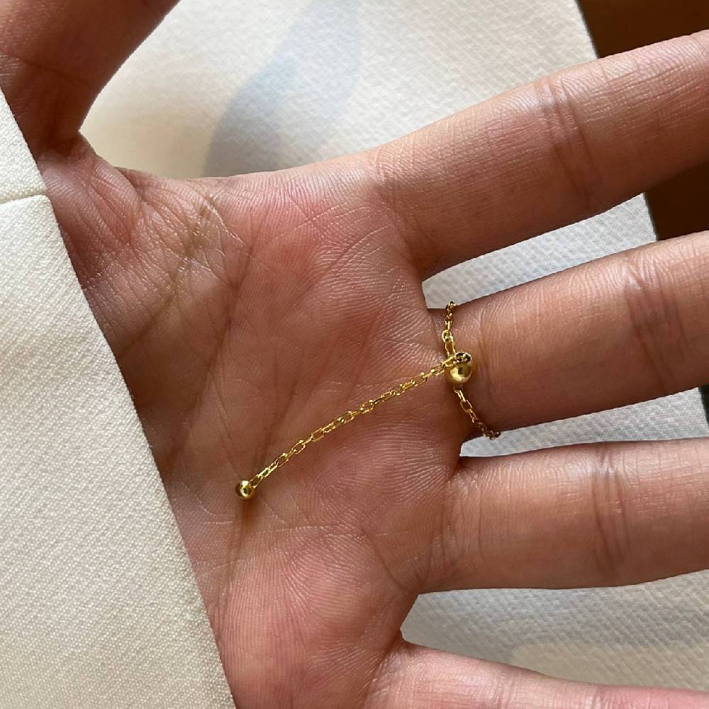 Kardelen CHAIN RING NAZAR ZIRKONIA - 925 SILBER Lagerräumung