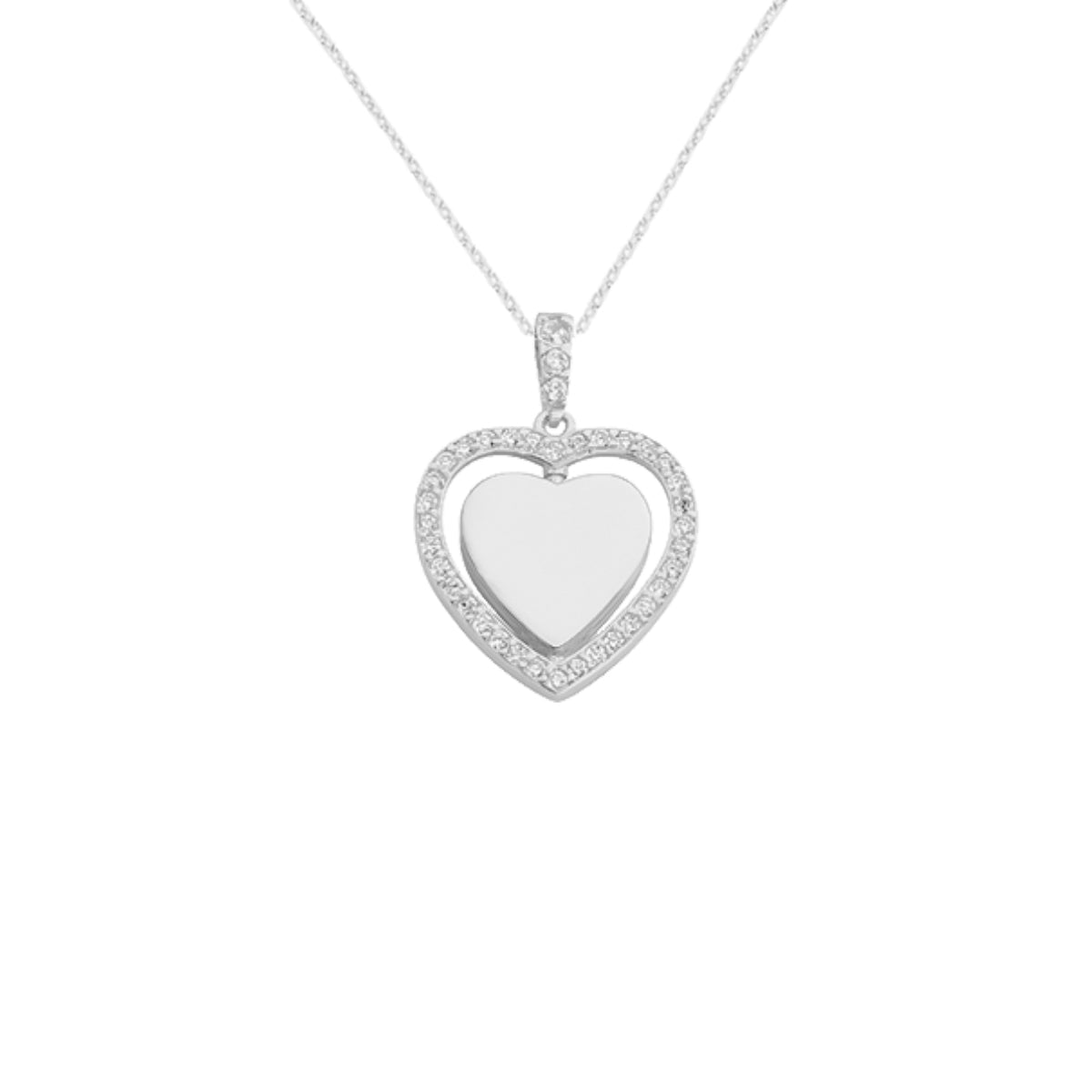Kardelen Herz Zirkonia Gravurkette Rotate - 925 SILBER Online Outlet