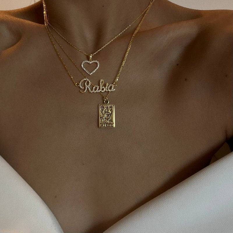Kardelen Full Zirkonia Herz Kette - 925 SILBER Super Rabatt
