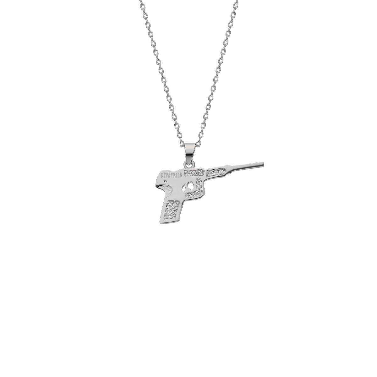 Kardelen Pistole Kette mit Zirkonia - 925 SILBER Black Friday Preise