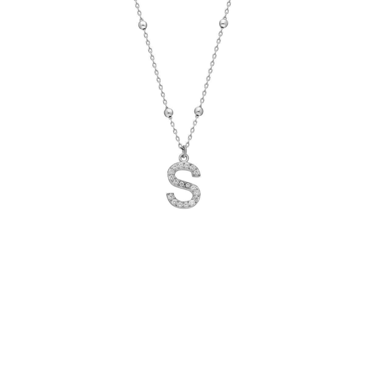 Kardelen Zirkonia Vintage Letter Necklace - 925 SILBER Angebote