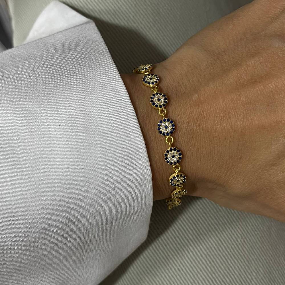 Kardelen Full Nazar Armband - 925 SILBER Preisnachlass