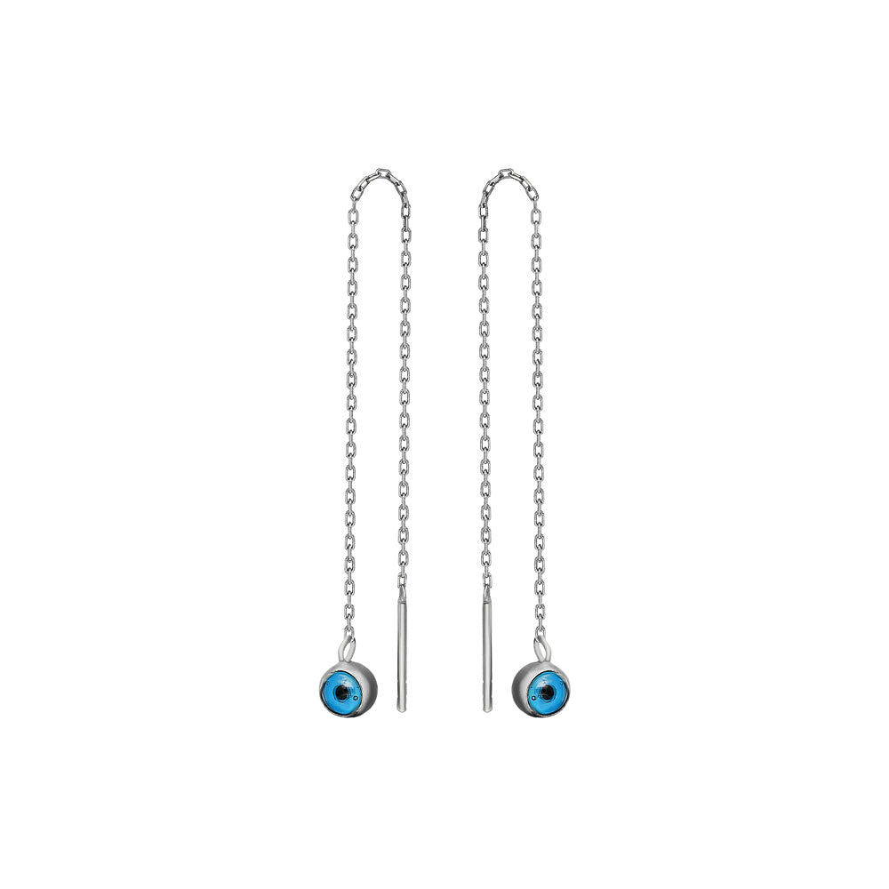 Kardelen Nazar Hängend Ohrring - 925 SILBER Zeitlich begrenztes Angebot