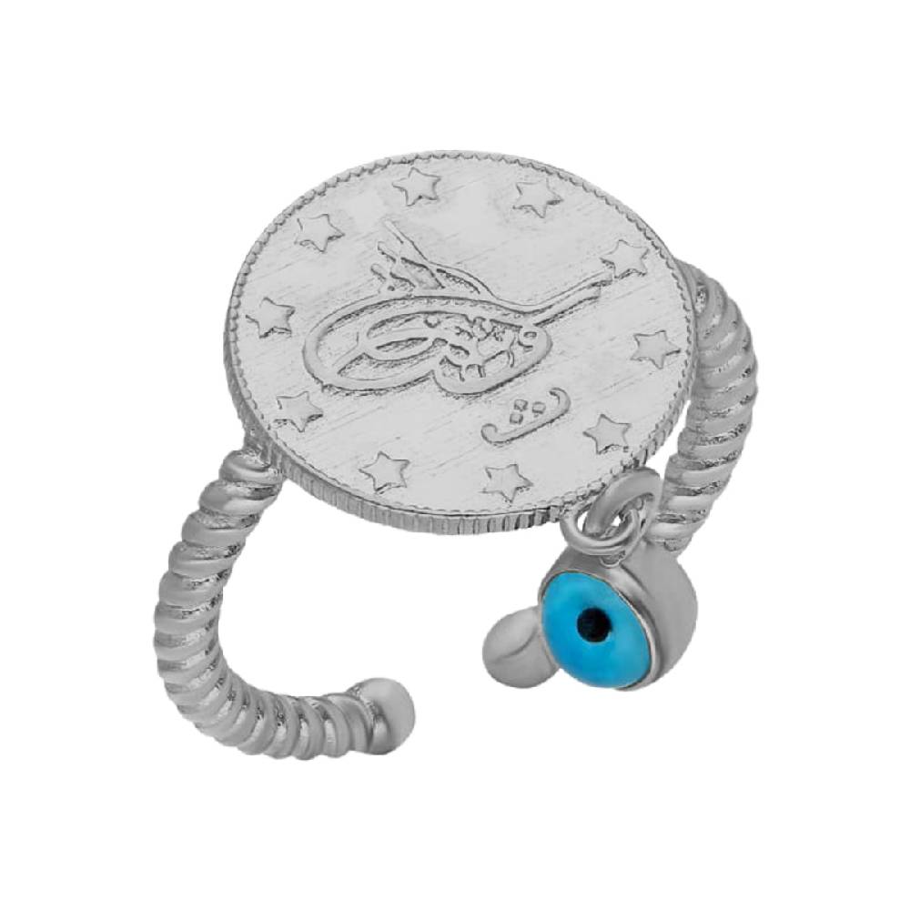 Kardelen Ceyrek Ring mit Nazar - 925 SILBER Bestseller