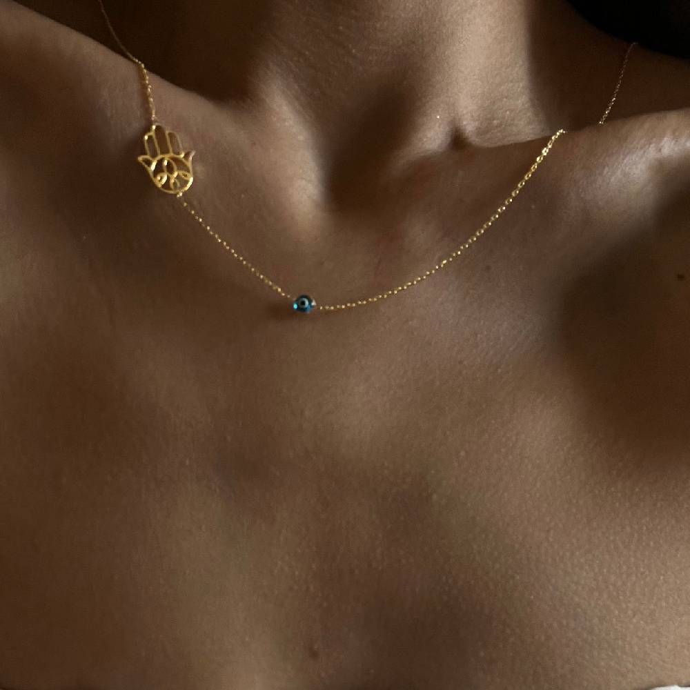Kardelen FATIMAS HAND KETTE MIT NAZAR - 925 SILBER Tiefpreis