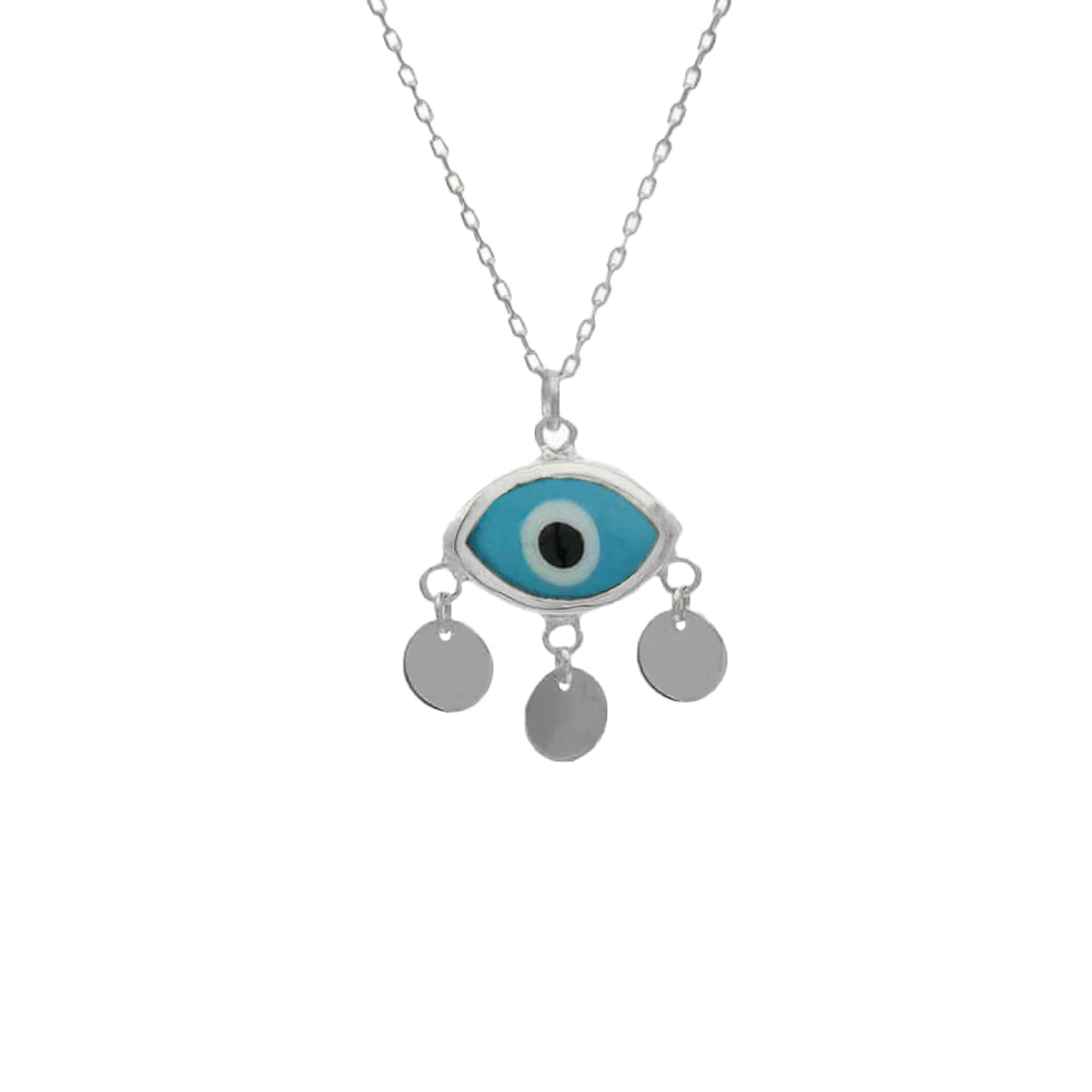 Kardelen Firuze Dark Blue Eyes Necklace - 925 SILBER Kostenlose Rückgabe