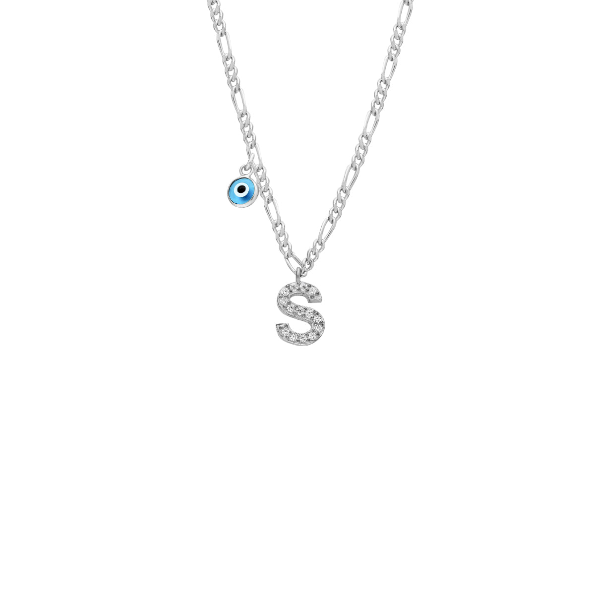 Kardelen Buchstabenkette mit Nazar Stein - 925 SILBER Bis zu 55% Rabatt