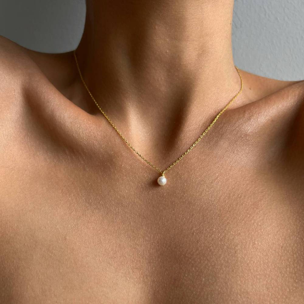 Kardelen Mini Pearl Halskette - 925 SILBER Blitzverkäufe