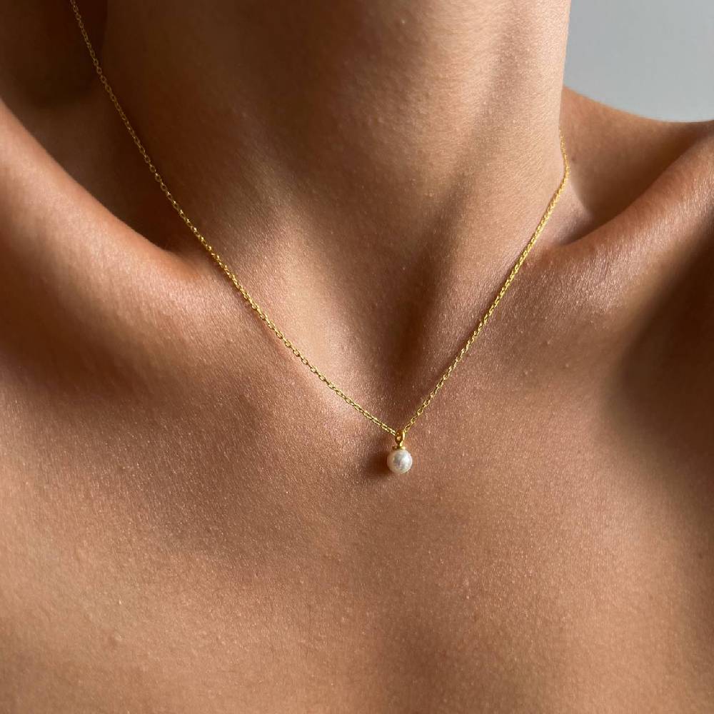Kardelen Mini Pearl Halskette - 925 SILBER Blitzverkäufe