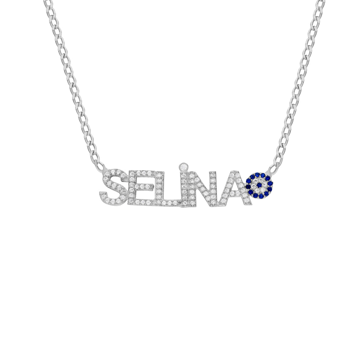 Kardelen ZIRKONIA NAMENSKETTE MIT NAZAR - 925 SILBER Online Shopping