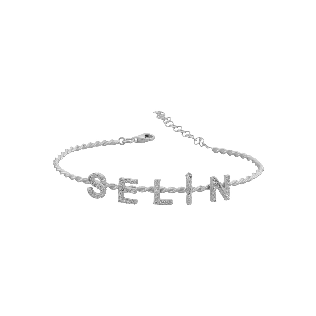 Kardelen Burma Armband mit Zirkonia Buchstaben - 925 SILBER Preisnachlass