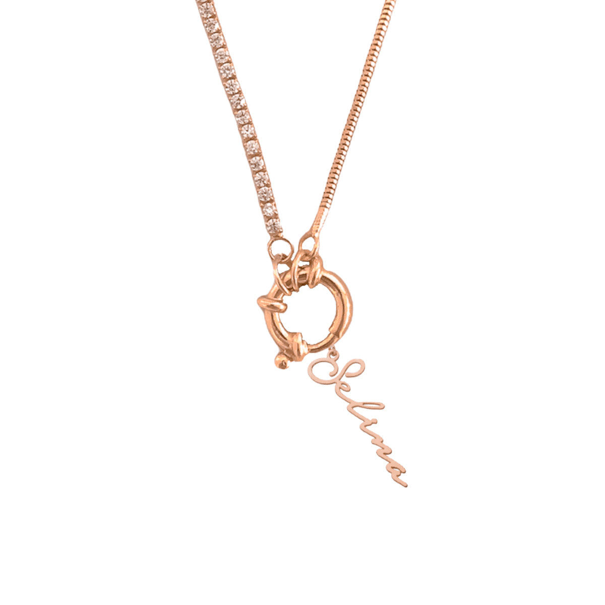 Kardelen Chain Design Italia Iced Signatur Namenskette - 925 SILBER Exklusive Angebote