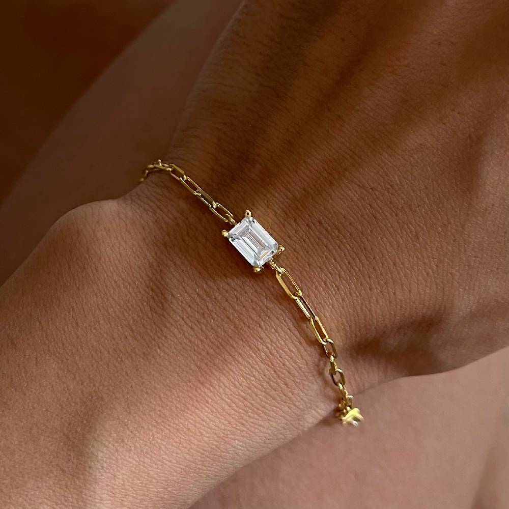 Kardelen Baguette Armkette II - 925 SILBER Neueste Stile