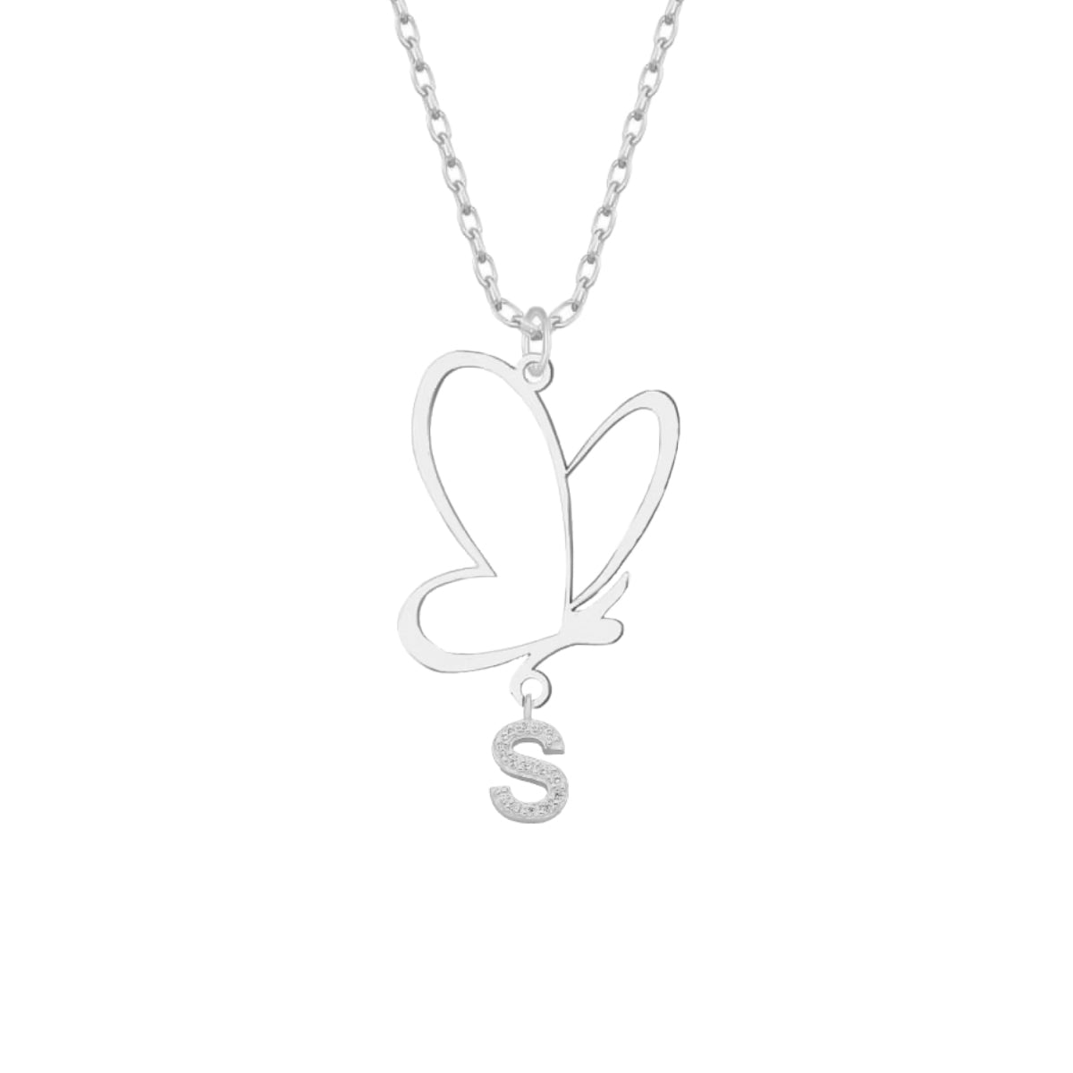 Kardelen Butterfly Kette mit Wunschbuchstabe - 925 SILBER Bis zu 65% Rabatt