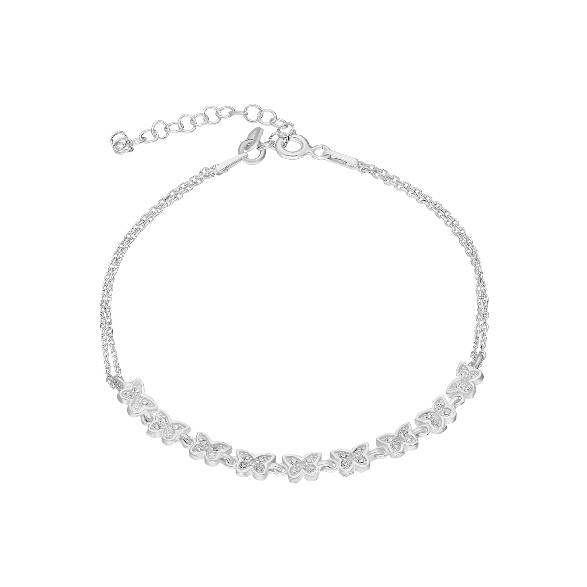 Kardelen Butterfly Armkette mit Zirkonia - 925 SILBER Discount Store für neue Produkte