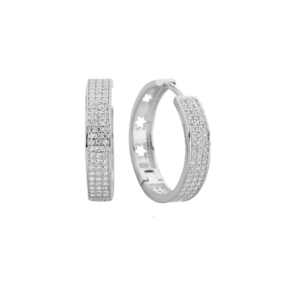 Kardelen Zirkonia Hoop Ohrring mit Sternsymbol - 925 SILBER Super Rabatt