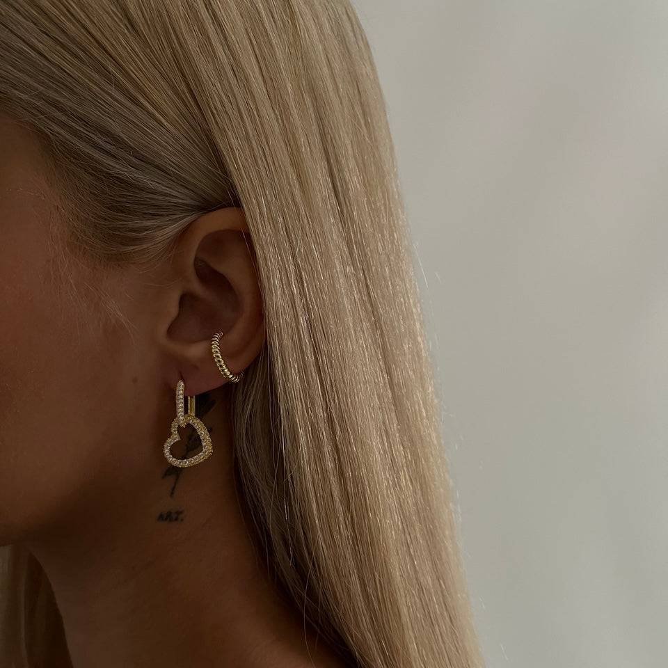 Kardelen Hängende Herz Ohrringe - 925 SILBER Kostenloser Versand international