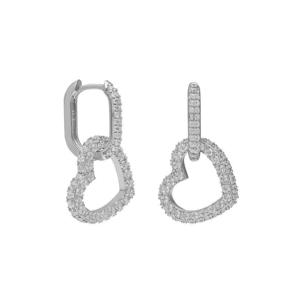 Kardelen Hängende Herz Ohrringe - 925 SILBER Kostenloser Versand international