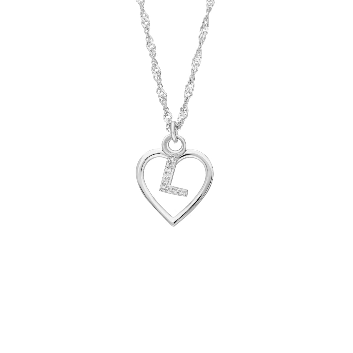 Kardelen Herz Zirkonia Buchstaben Kette - 925 SILBER Begrenzt auf 3 Tage