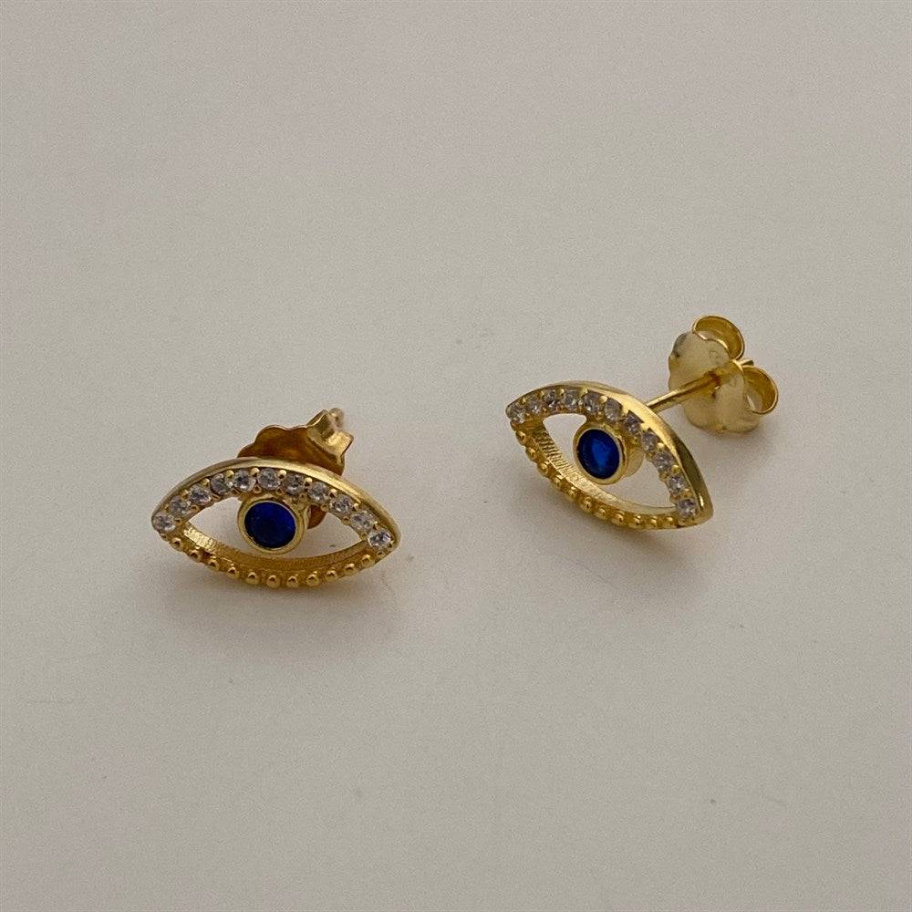 Kardelen Blue Eye stecker Ohrring - 925 SILBER Kostenloser Versand