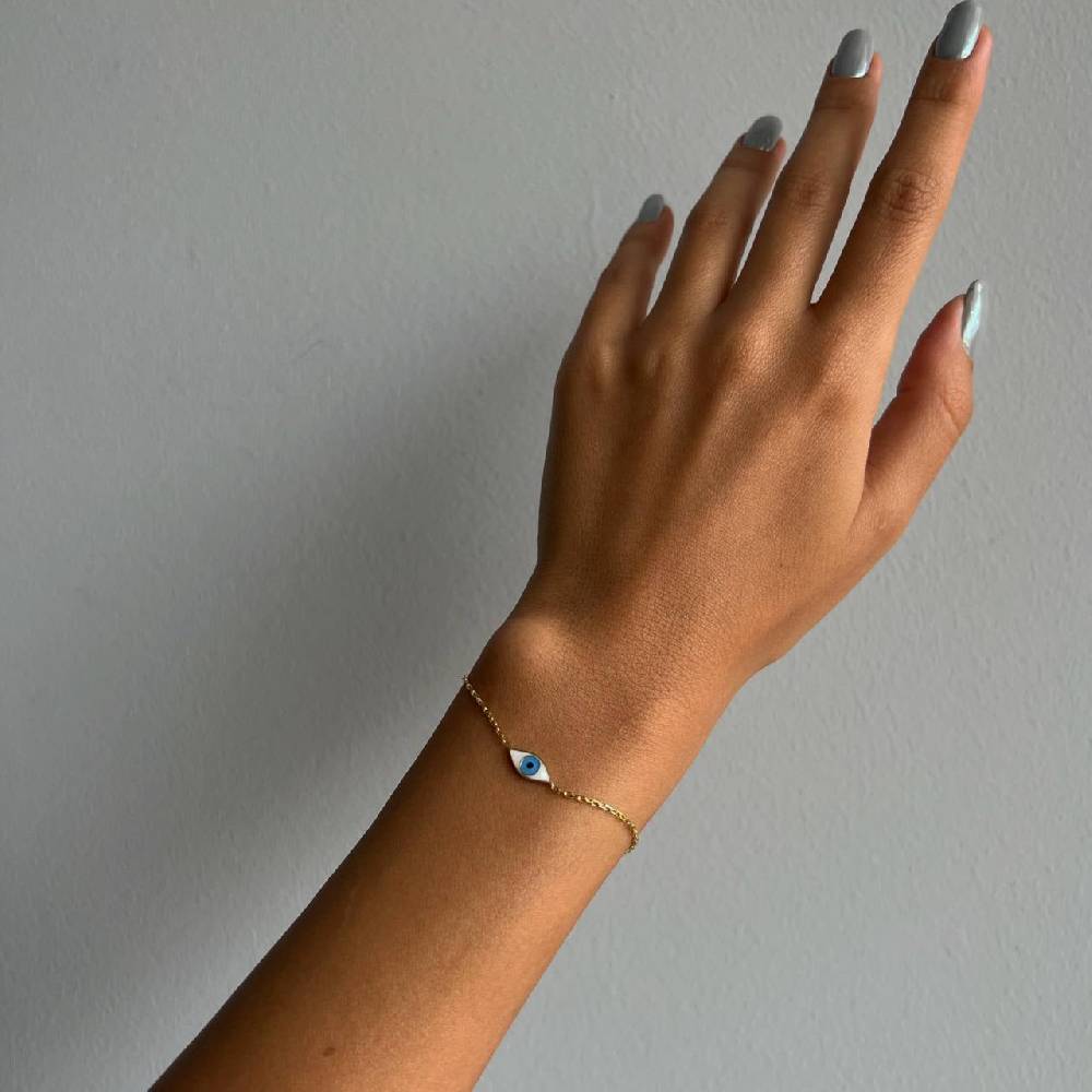 Kardelen COLORFULL MINI EYE ARMKETTE - 925 SILBER Online Shopping