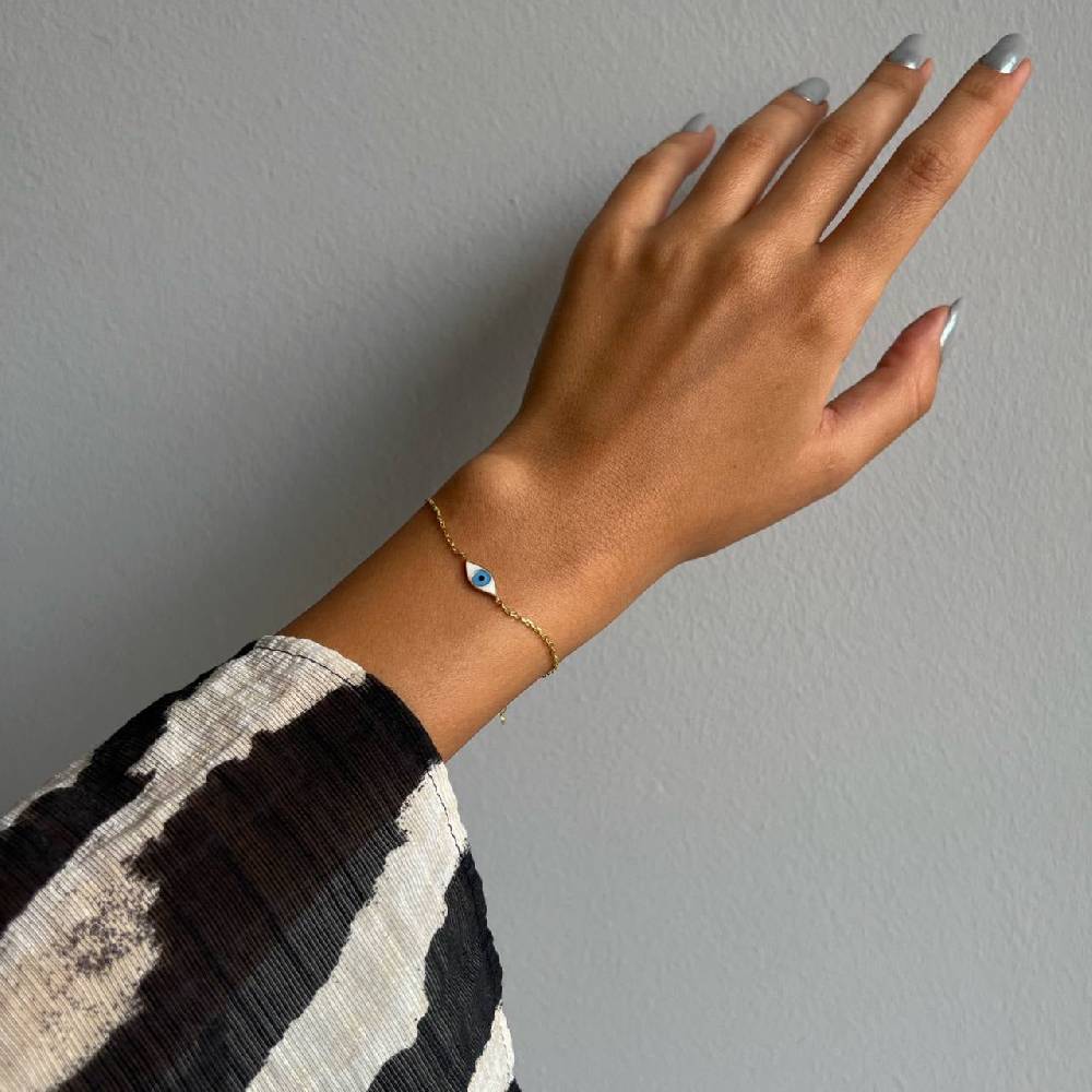 Kardelen COLORFULL MINI EYE ARMKETTE - 925 SILBER Online Shopping