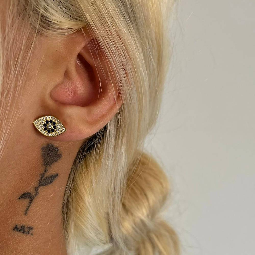 Kardelen Diamond Nazar Ohrring - 925 SILBER Vatertagsangebot